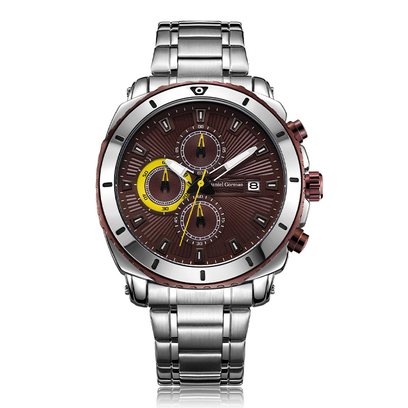 Dniel Gorman Aço inoxidável Luxo de luxo de quartzo OEM Brand Hands Wristwatches Logo Custom Wrist Watch Men