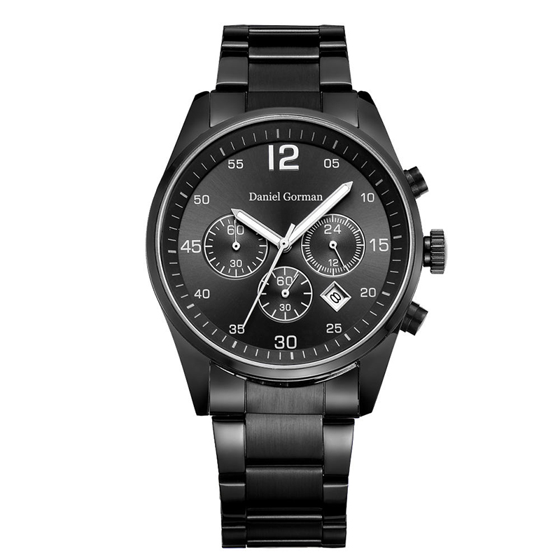 Daniel Gorman RM2210 NOVO Design Hot Sell Leather Band Metallic Quartz Twist Platinum Genebra Luxury Men Watches